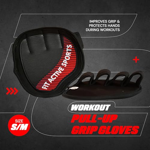 Workout Gloves for Gym - Durable Gym Grips, & Grip Pads - Rubber Padding to Avoid Calluses - Suits Men & Women