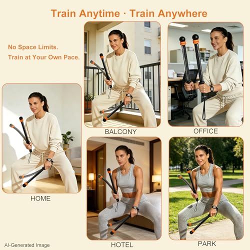 Weighted Ropeless Battle Ropes for Home Gym Small Space Workout with Bag