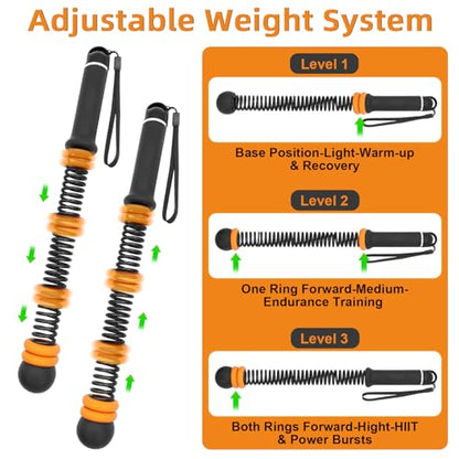 Ropeless Battle Ropes Adjustable Weight, Cordless Battle Ropes for Home Gym, Weighted Portable Battle Rope with Storage Bag, Low Impact HIIT Strength Cardio Workout Rope for Men & Women (Black)