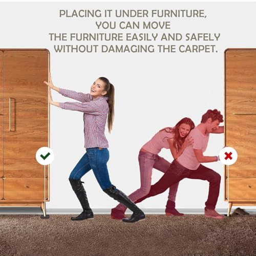 Furniture Sliders, 20 pcs-3 1/2” Square Beige Furniture Sliders for Carpet, Furniture Pads for Hardwoods Floors，Furniture Movers Sliders, Reusable Moving Pads, Floor Protectors for Carpet - size: 20pcs 3.5"beige