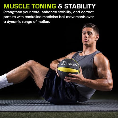 ProsourceFit Weighted Medicine Ball for Full Body Workouts - size: 6 lb