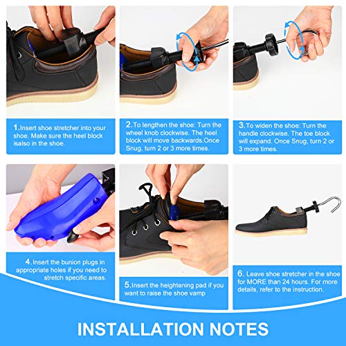 eachway Shoe Stretcher Shoe Trees,Adjustable Length & Width for Men and Women (M(for M's Us6.5-10; Wm's Us10-13.5) Blue) - color: M(for M's Us6.5-10; Wm's Us10-13.5 ) Blue