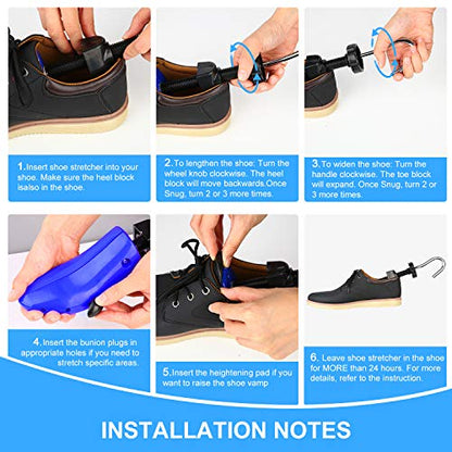 eachway Shoe Stretcher Shoe Trees,Adjustable Length & Width for Men and Women (M(for M's Us6.5-10; Wm's Us10-13.5) Blue) - color: M(for M's Us6.5-10; Wm's Us10-13.5 ) Blue