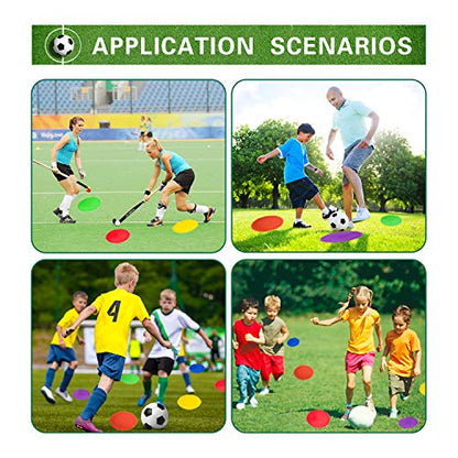 Spot Markers 18 Pcs 9 Inch 10 Inch Non Slip Rubber Agility Markers for Football, Basketball Training Markers,School Activities, Exercise Drills
