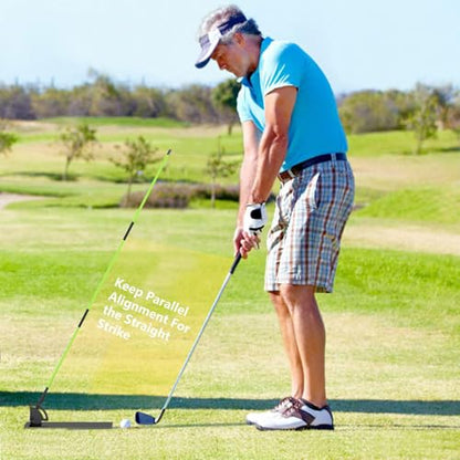 Golf Alignment Rod Golf Training Stick for Putting and Golfs Swing Drills Steel and Fiberglass Construction Swing Trainer