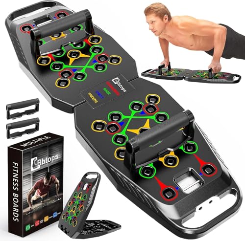 Push Up Board, Pilates Bar & Fitness Accessories, 25 in 1 Foldable Push up Bar for Home Gym, Workout Exercise Professional Push Up Strength Training Equipment for Man and Women