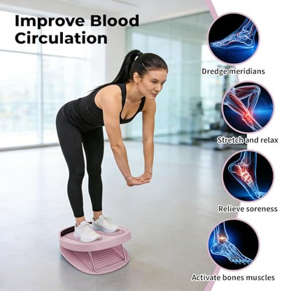 Calf stretcher slant board, 15-Level Adjustable Slant Board for Plantar Fasciitis, Shin Splints & Achilles Tendonitis, Lightweight Ankle Stretch Board for Home Gym or Travel - color: Pink