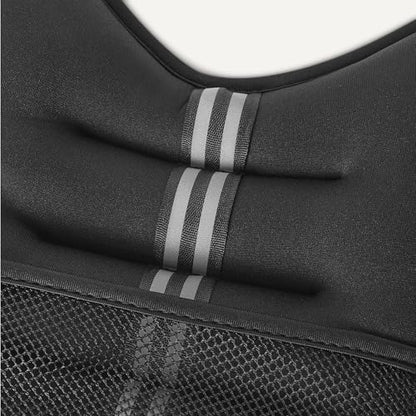 Amazon Basics Non-Adjustable Weighted Vest with Reflective Stripe, 12 lb, Black