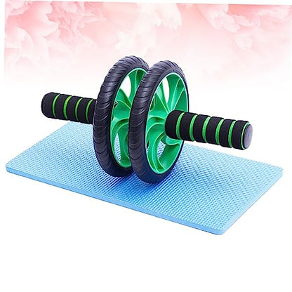 BESPORTBLE Abdominal Muscle Wheel Mute Fitness Roller Knee Pad Dual Wheel Design for Core Strengthening and Portable Exercise Equipment Green