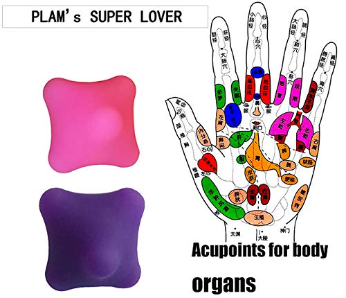 Hand Massage Exercise Therapy Balls-Deep Tissue Trigger Point Self Massage Rehab Reflexology Ball Arthritis Pain Relief Workout for Hands Palm Back Foot Shoulder Body Leg 2PCS(Pack of Two)
