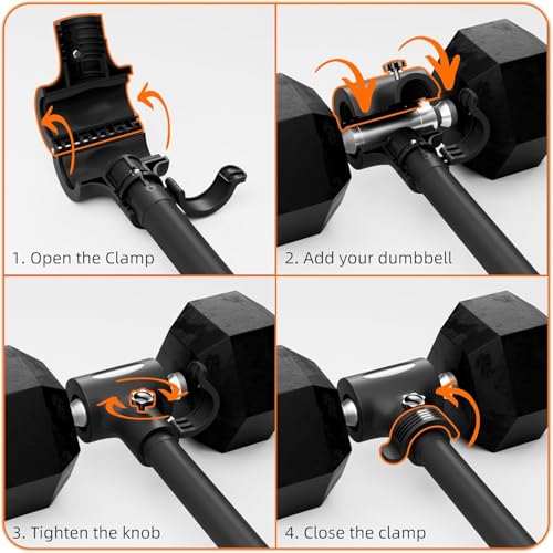 Dumbbell Barbell Converter Bar - Dumbbell Converter to Barbell,Supports Up to 200 LBS for Weight Lifting,Detachable Portable Home Fitness Equipment