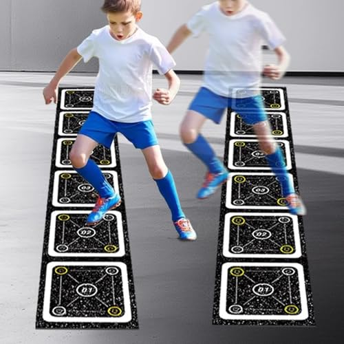 Rubber Agility Ladder Non-Slip Speed Agility Training Ladder Pad for Soccer Football Footwork, Workout Ladder for Soccer Football Tennis Boxing Training, Agility Training Equipment