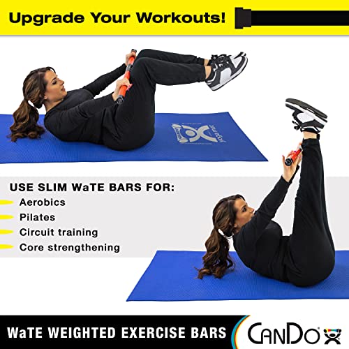 CanDo Slim WaTE Bar 1.5lb Tan, Total Body Workout Weighted Exercise Bar for Strength Training, Toning, and Physical Therapy - size: 1.5 Pound, style: Single