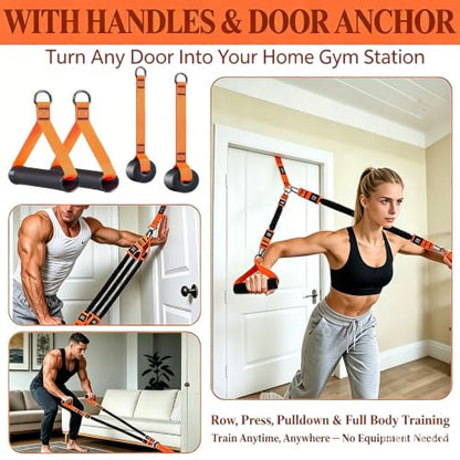 Pull Up Assist Bands Set of 4 Bands 300 Lbs - color: Orange