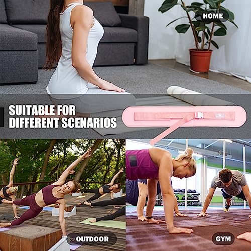 Hip Thrust Belt, Fully Upgraded Hip Thrust Belt for Dumbbells, More Comfortable Hip Thrust Belt, Home Gym Hip Thrust Belt with Wider and Longer Anti-Slip Pads. - color: pink