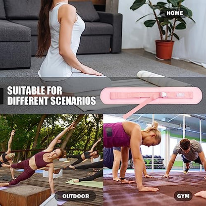 Hip Thrust Belt, Fully Upgraded Hip Thrust Belt for Dumbbells, More Comfortable Hip Thrust Belt, Home Gym Hip Thrust Belt with Wider and Longer Anti-Slip Pads. - color: pink