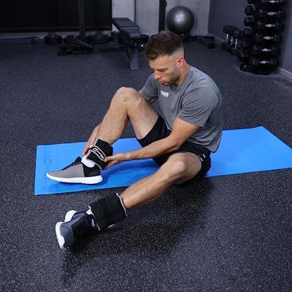 Capelli Sport Ankle and Wrist Weights, Adjustable Level Leg and Arm Weights, Black, 10 lbs, Set of 2