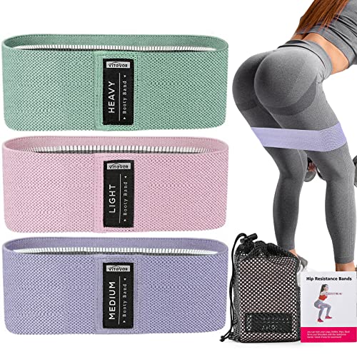 Booty Bands Set, Resistance Bands for Working Out, Exercise Bands for Women and Men Legs and Butt, Stretch Bands for Pilates, Yoga Starter Set - color: Light
