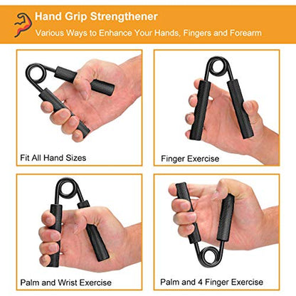 Hand Grip Strengthener,3 Pack (150,200,250lbs) Grip Strength Trainer Forearm Strengthener Hand Strengthener for Home Gym & Office - color: Black