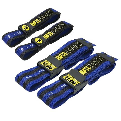 Occlusion Bands, 4 Pack Blood Flow Restriction Bands for Men & Women, Booty Training Straps for Buttock Building, Glutes, HIPS & Legs to Increase Muscle Mass, Fitness Resistance Bands