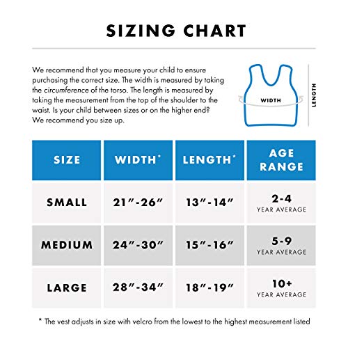 Weighted Vest for Kids - Neoprene Compression Vest - Ages 5 to 9 - Adjustable Kids Weighted Vest with 2lb Weight - Breathable and Washable Compression Vest - Medium