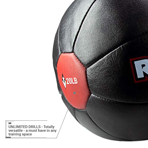 Revgear Leather Medicine Ball - Great for Daily Use | Home Gym or in Fitness Classes | Develop Muscular Strength, Endurance and Power