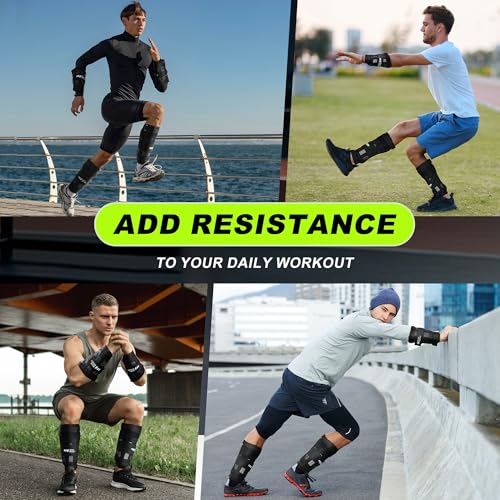 Ankle Wrist Weights 5lb/10lb/15lb/20lb/25lb/30lb Adjustable Leg Arm Weights with Steel Plates Weight for Running Workout