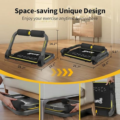 Foldable Ab Machine - Adjustable Sit Up Bench for Home Gym, 300lb Capacity, Portable Core Workout Equipment