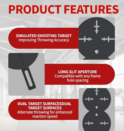 Wall Ball Target | Single & Double Heavy-Duty Plates for Wall Ball Training, Medicine Ball Target for Power Cage and Racks, Gym Fitness Enhance Strength and Explosive Power