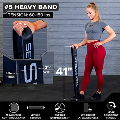 Assisted 41" Pull-Up Band, Resistance & Stretch, Powerlifting & Pull-up Assist Loop (Single Band)