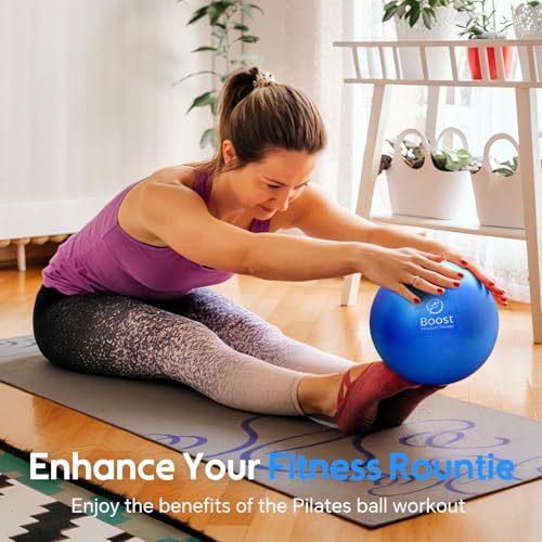 Small Exercise Ball, 9 Inch Mini Pilates Ball with Exercise Guide, Small Workout Ball for Stability, Fitness, Barre, Yoga, Core Training & Physical Therapy