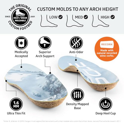 SOLE Performance Thin Shoe Insoles – Orthotic Arch Support Inserts for Plantar Fasciitis Relief - Mens Size 9/Womens Size 11, 1 Pair - size: Mens Size 9/Womens Size 11