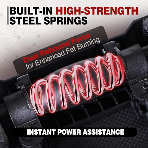 RedSwing Automatic Rebound Abdominal Wheel, 4-Wheel Roller Abdominal Trainer, Core Workout Ab Roller Wheel for Plank, Red