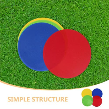 ARTIBETTER 8pcs Field Cones Non Slip Markers Flat PVC Discs with UV Protection Coating for High Precision Placement, for Basketball and Sports Training Drills