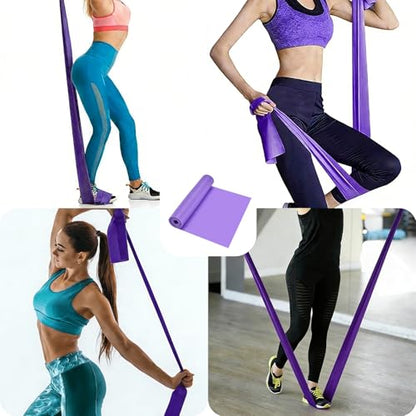 Resistance Bands Long Non-Latex Elastic Stretch Bands - color: 5 Colors-10lb, size: 6.5ft