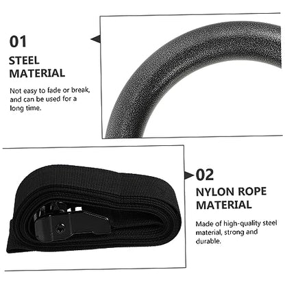 2pcs Adjustable Gymnastics Rings Straps Convenient Fitness Equipment for Home Workouts Upper Body Exercise Rings