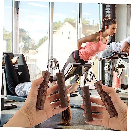 1pair Wooden Hand Gripper Kit Fitness Arm Strength Trainer Non-skid Grip for Home Gym Hand Exerciser for Strengthening Fingers Forearms for Workout Enthusiasts