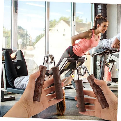 1pair Wooden Hand Gripper Kit Fitness Arm Strength Trainer Non-skid Grip for Home Gym Hand Exerciser for Strengthening Fingers Forearms for Workout Enthusiasts