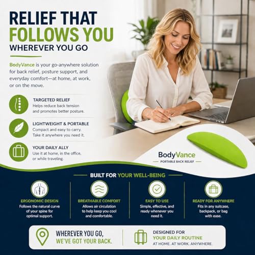bodyVance® Upper Back Relief Device – Premium Device for Costochondritis & Tietze Syndrome, Ergonomic Back Stretcher & Posture Corrector, Trigger Point Tool for Chest, Shoulder & Back Tension