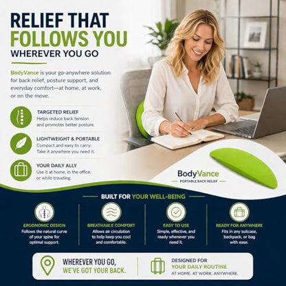 bodyVance® Upper Back Relief Device – Premium Device for Costochondritis & Tietze Syndrome, Ergonomic Back Stretcher & Posture Corrector, Trigger Point Tool for Chest, Shoulder & Back Tension