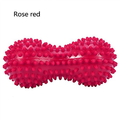 FILFEEL Spiky Massage Ball, Fitness Exercise Mobility Peanut Ball Pain Muscle Steess Relief (5.9inch Length)(Rose)