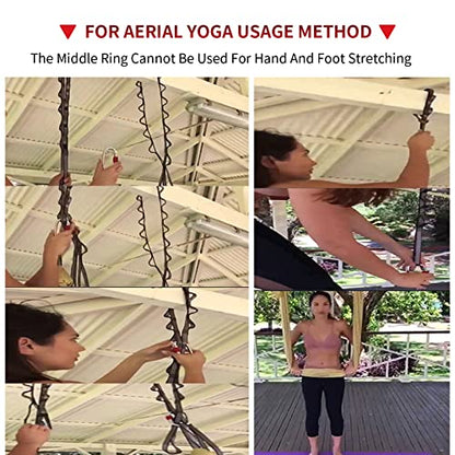 Aerial Yoga Hammock Daisy Chains Strap, Strong 22kN Adjustable with 10 Loops, No Stretch, Climbing Strap Nylon Chain Sling FOR Aerial Yoga,Swing, Hammock, Suspension, Exercise - color: Red, size: 79"×0.79"