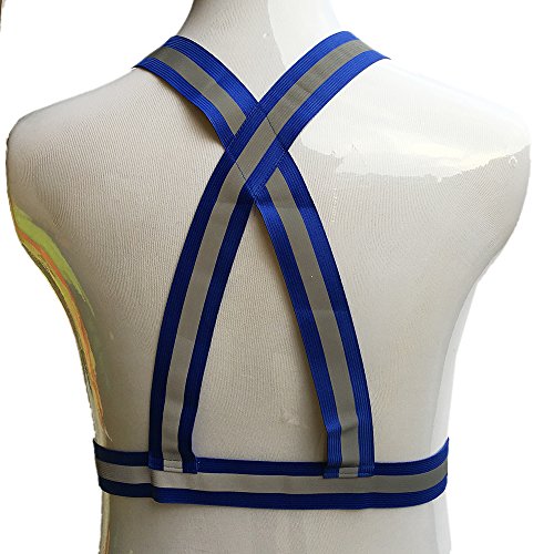 zojo Kids High Visibility Reflective Safety Strap Vest 2PCS - color: Neon Blue-kids Size
