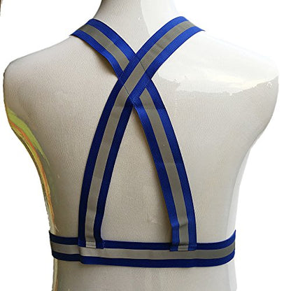zojo Kids High Visibility Reflective Safety Strap Vest 2PCS - color: Neon Blue-kids Size