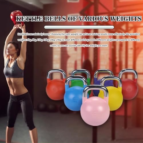 Kettlebell Weights Men's Muscle Training Competitive Kettle Ball, Gym Steel Dumbbell, Squat/Push-up/Deadlift, Fitness Equipment(Green-24kg)