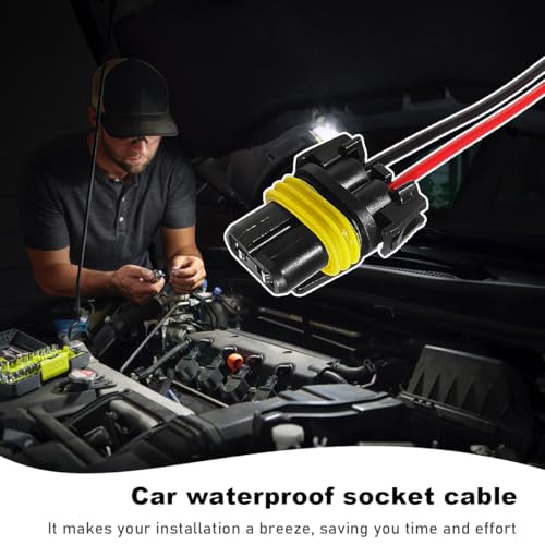4 PCS 9005 9006 9012 HB3 HB4 Female Adapter Wiring Harness Sockets, Auto Wire Connector for Headlights Fog Lights, Headlamp Harness Connector Replacement, Car Accessories - style: 4 PCS