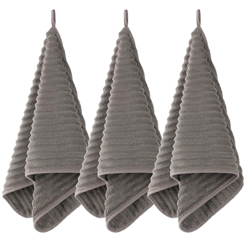 Luxury 3-Piece Quick-Dry Bath Towel Set – Ultra Soft Microfiber Towels for Bathroom, Pool, Gym & Travel – Elegant Twill Design(14”x 29.6”) - color: 3coffee
