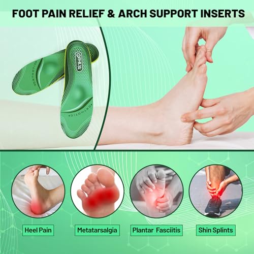 220lbs+ Metatarsal Insole Arch Support Plantar Fasciitis Relief - color: Yunshan Green, size: MEN (5-5 1/2)|WOMEN (7-7 1/2)--240MM