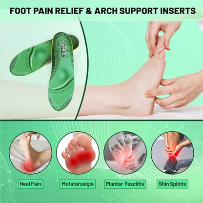 220lbs+ Metatarsal Insole Arch Support Plantar Fasciitis Relief - color: Yunshan Green, size: MEN (5-5 1/2)|WOMEN (7-7 1/2)--240MM