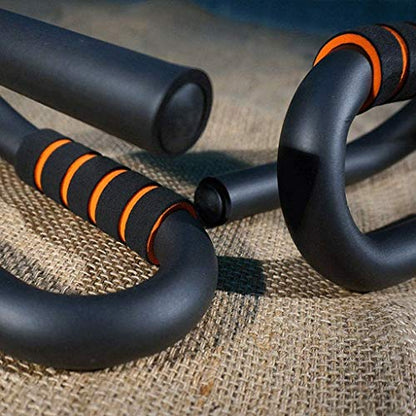 Steel Push Up Bars - Pushup Stands Handles for Home Floor and Yoga Athletics Exercise Equipment with Foam Padded Grips